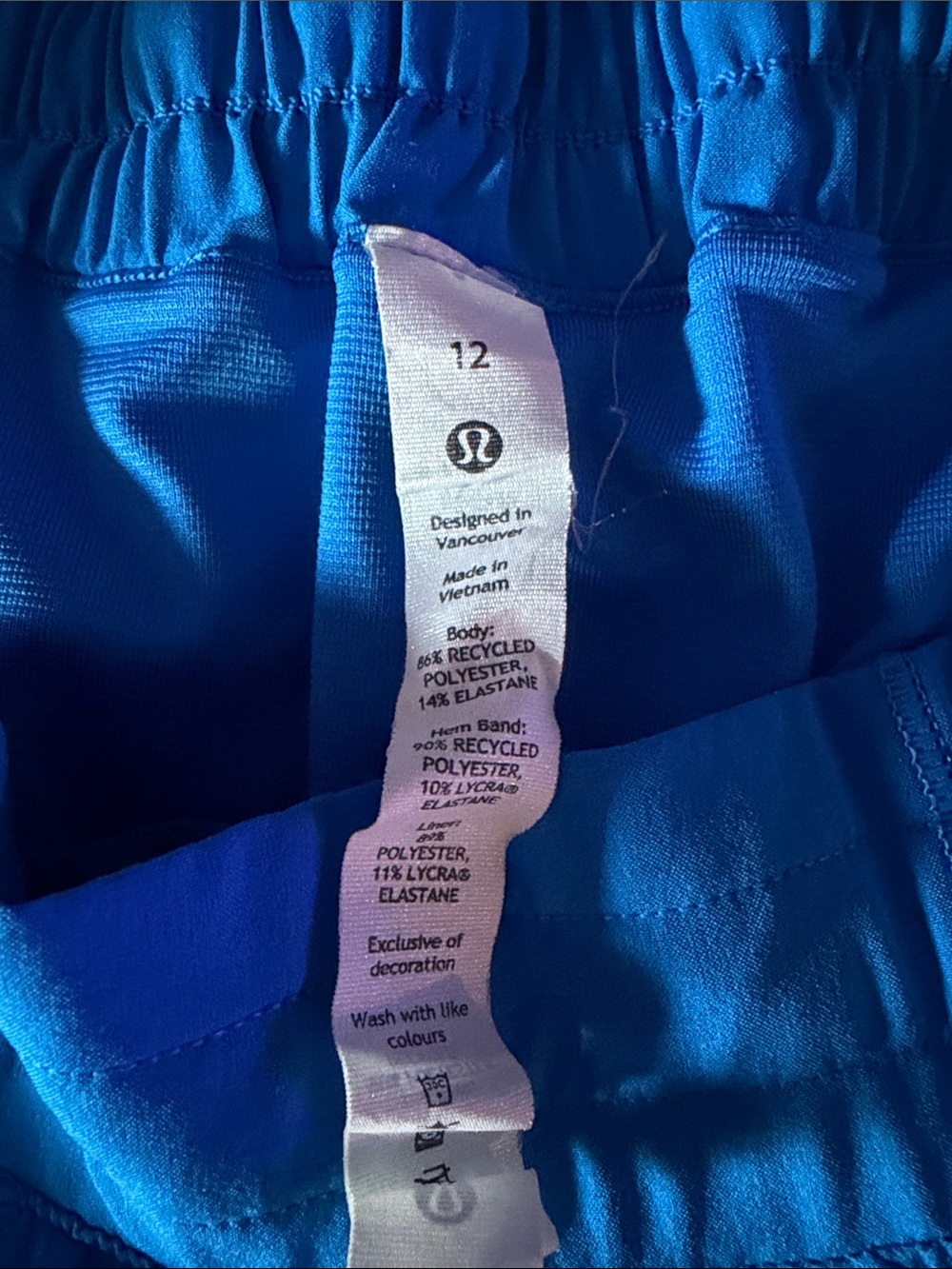 lululemon athletica Bright Blue Women's Athletic Shorts - Picture 5 of 5